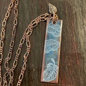 New copper leaf necklace